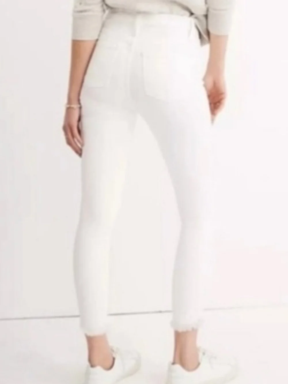 NWT Madewell White 9 Inch Mid Rise Skinny Jeans Button-Fly Sz 24